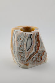 Zebra Calcite Candle Holder