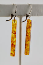 Amber Earrings Sterling Silver
