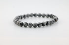 Snowflake Obsidian Bead Bracelet
