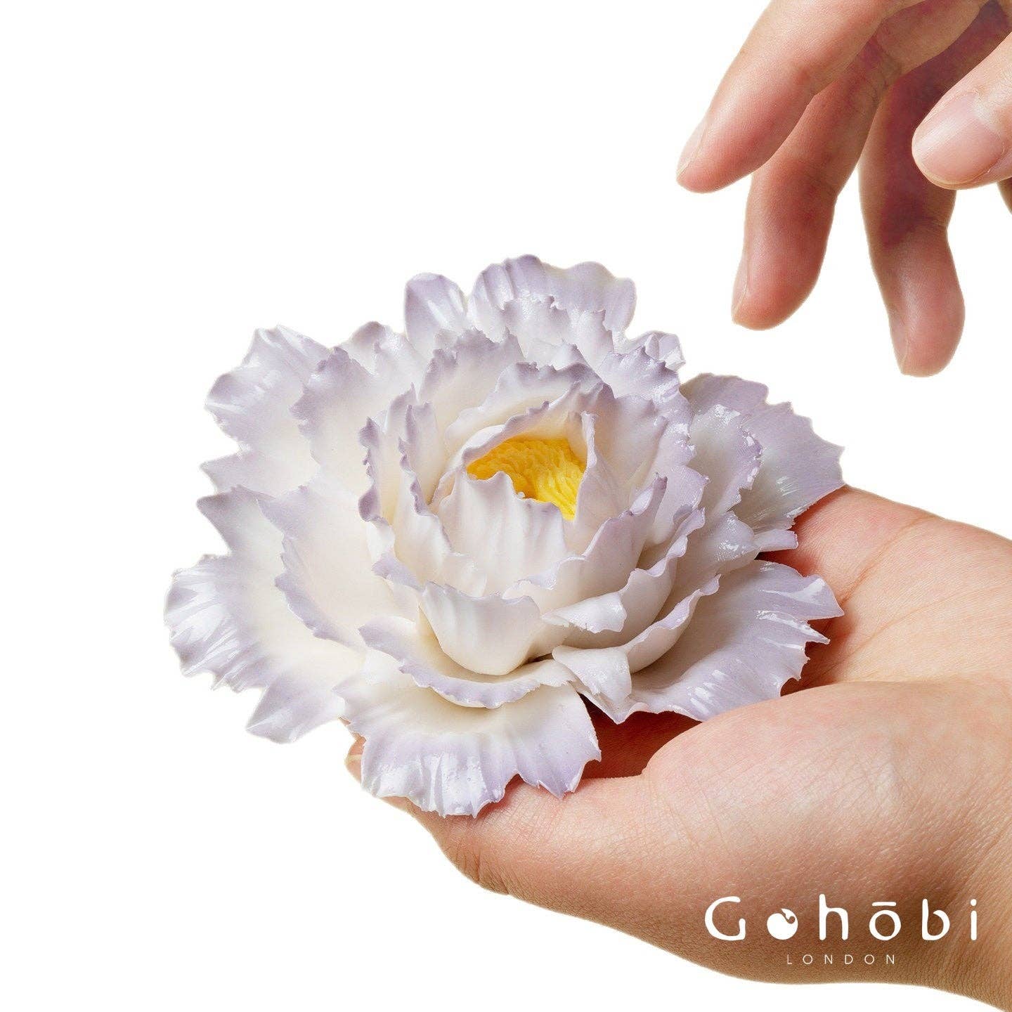 Gohobi Handmade Floral Incense Holder 007 - Purple Peony