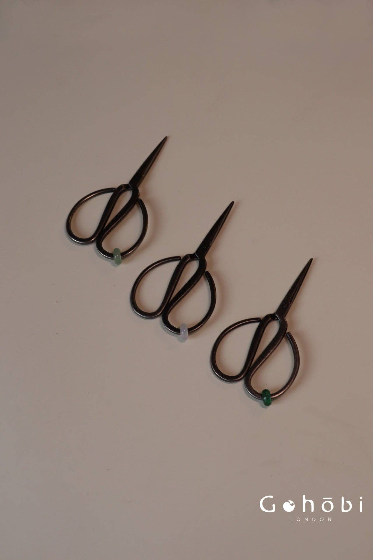 Gohobi Handmade Old Iron Tea Scissors – Portable Tea Ceremony Accessory: Light Green