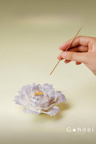 Gohobi Handmade Floral Incense Holder 007 - Purple Peony