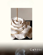 Gohobi Handmade Floral Incense Holder 001 - Lily: Striped Brown