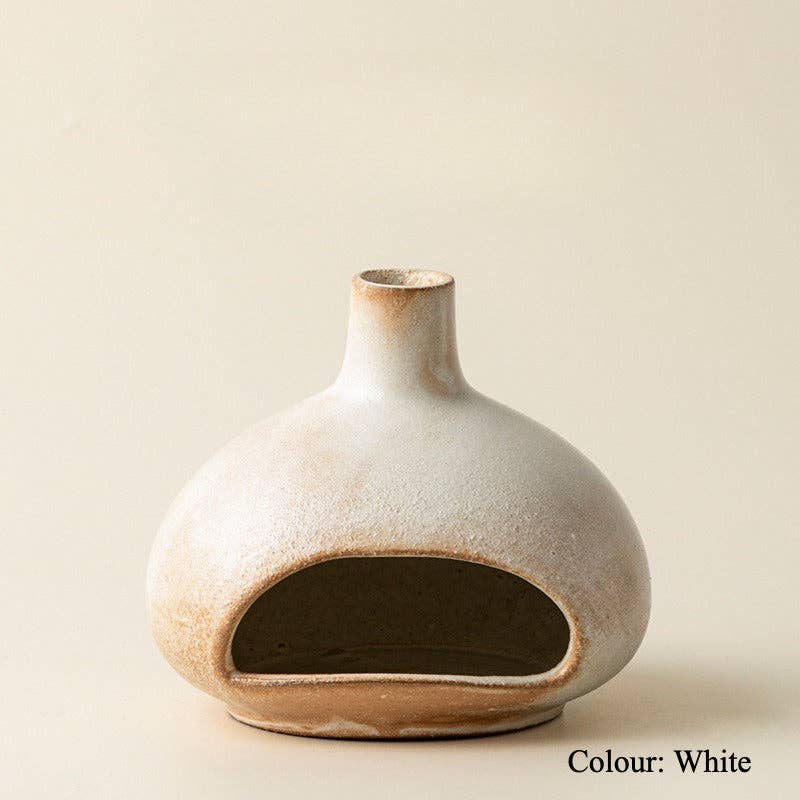Gohobi Little Puff Ceramic Aromatherapy Fireplace Burner: White