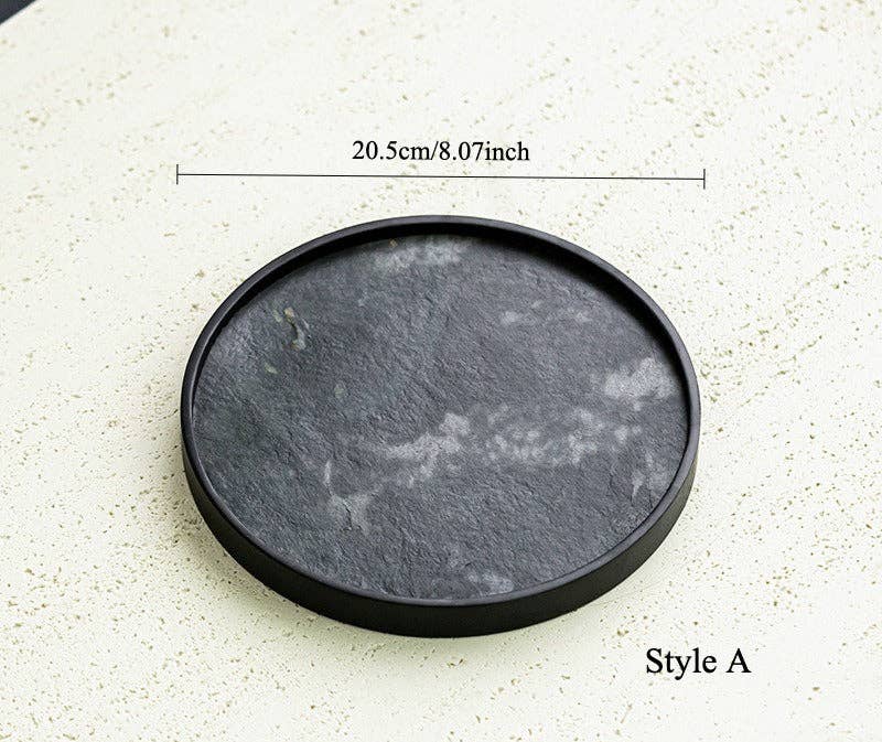Gohobi Wabi-Sabi Stone Panel Tea Tray: Style C
