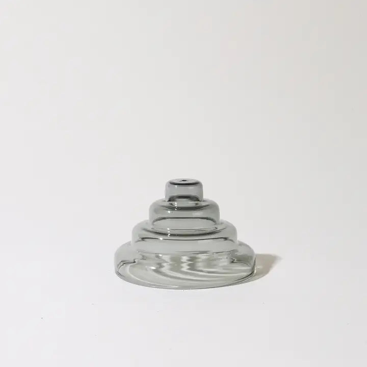 Glass Meso Incense Holder - Gray